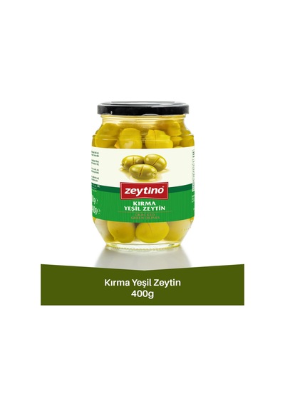 Kırma Yeşil Zeytin 400 Gr 141/160 4xl Cam Kavanoz