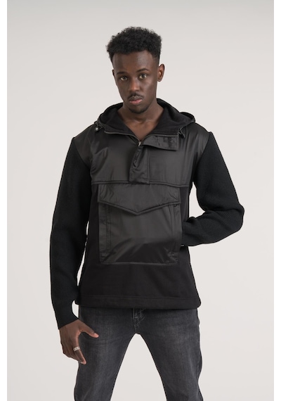 Giotelli Regular Fit Kapşonlu Kanguru Cepli Sweatshirt Siyah