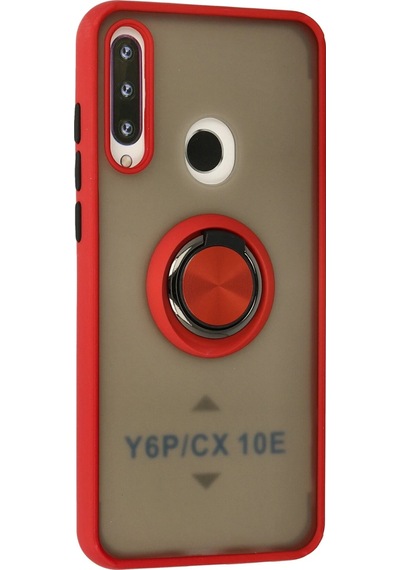 Flzdgnkr Newface Huawei Y6p Kılıf Montreal Yüzüklü Silikon Kapak - Kırmızı