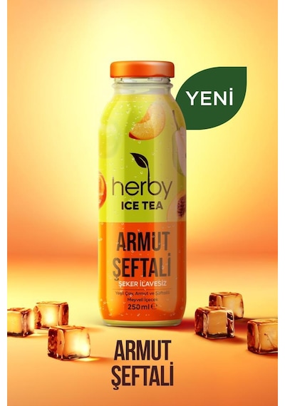 Ice Tea Armut Şeftali Soğuk Çay Şeker İlavesiz 250 Ml X 12
