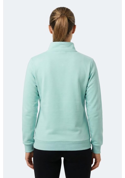 Slazenger Maxıs I Kadın Dik Yaka Fermuarlı Turkuaz Sweatshırt Turkuaz