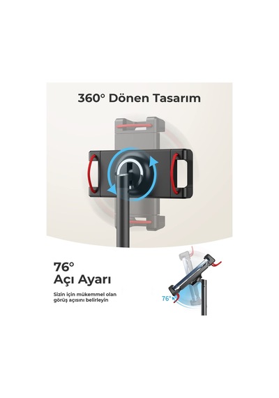 Bix Saiji S3E 360° Ayarlanabilir Tablet Tutucu Stand