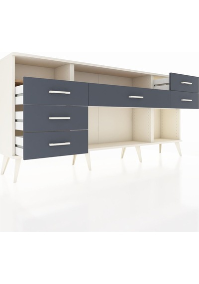 Arges Konsol 2 Raflı 6 Çekmeceli 176x30x83 Aytaşı-çam/antrasit Çam/antrasit Arges Konsol 2 Raflı 6 Çekmeceli 176x30x83 Aytaşı-çam/antrasit Çam/antrasit