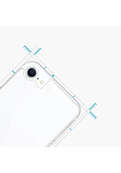 Ally Apple iPhone Uyumlu Se3-se2 Apple iPhone Uyumlu 8-7 Tempered Şeffaf Arka Cam Koruyucu- 5775