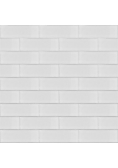 Armada Çini 7x21 Cm Düz Beyaz Desenli Çini Seramik Karo