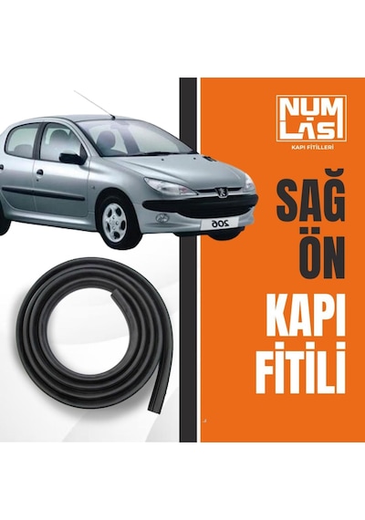 Peugeot 206 Sağ Ön Kapı Fitili-a Kalite-numlas-nm3710