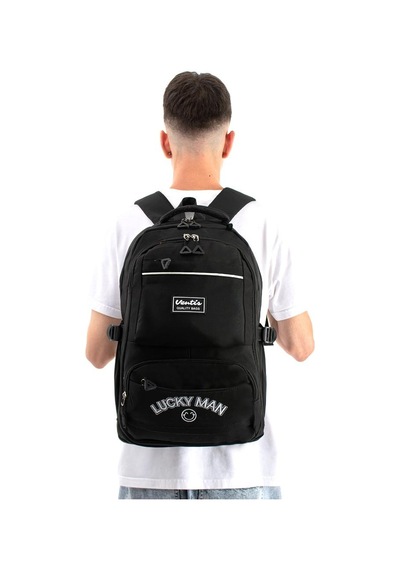 Ventis Unisex Set Okul Çantası Kalemlikli 2'li Lise Ortaokul Sırt Çantası 43 30 Cm Çok Cepli Vnt7-g Siyah