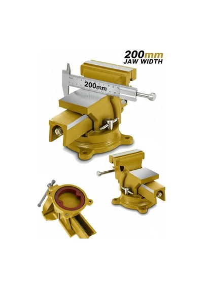 200 Mm Ağır Hizmet Tezgah Mengenesi Profesyonel Metal Gövdeli Sabit Masa Mengene