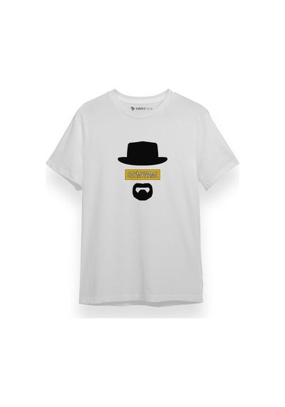 Breaking Bad Yellow Say My Name Head Beyaz Kısa Kol Erkek Tshirt 001