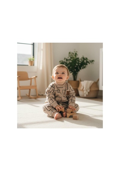 Altıntaş Baby Follow The Line Özgün İkili Takım Üç İplik Yeni Sezon Karamel Karamel