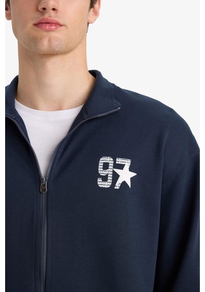 Defacto Nefes Alabilen Boxy Fit Sweatshirt F0106AX25AU Lacivert