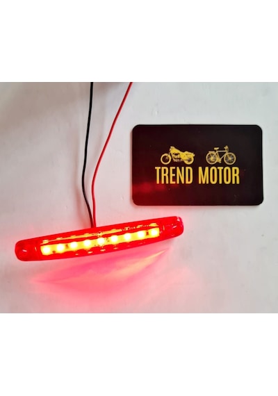12V 9 Led Reflektör Kırmızı Motosiklet - Vida Bağlantılı
