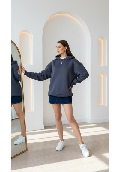 Divinus Kapşonlu Sweat Shırt Antrasit