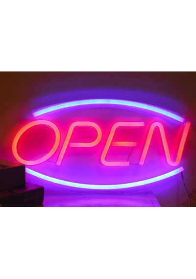 Open Yazılı Neon Led