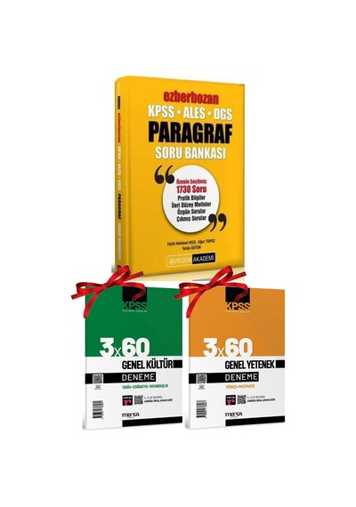 Kpss Ales Dgs Ezberbozan Paragraf Soru Bankası+marka Yayınları Ve Gy-gk Deneme Hediyeli Set