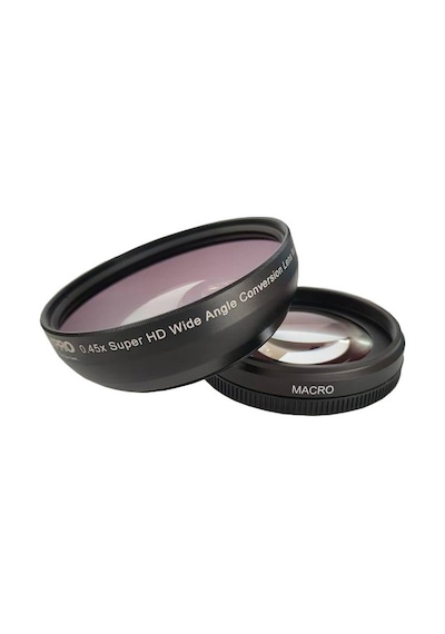 Raypro 18-200 MM Lens İçin 72 MM 0.45x Ultra Geniş Açı (Canon ve Nikon) Uyumlu Lens + Super Makro Lens