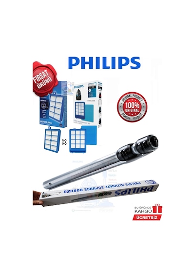 Philips Uyumlu Fc 9924 Marathon Ultimate Çelik Boru+Filtre Seti Kampanya (433056075)