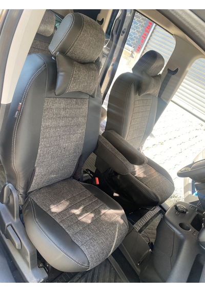 Citroen Berlingo 2019-2023 Arası Arka1+1+1 -keten Deri Karışımı