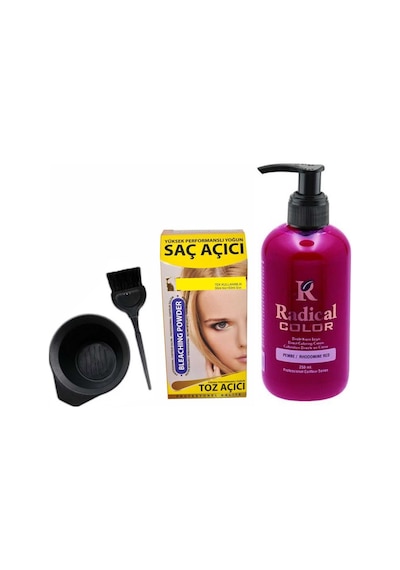 Radical Color Su Bazlı Boya 250 Ml +Toz Açıcı+Boya Tası Set