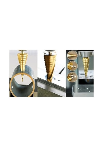 Ucu Hss Titanyum Nitrür Kaplamalı 4-12 Mm Metal Sac Alüminyum Plastik Için Uzun Ömürlü Pürüzsüz Delik Açma Y