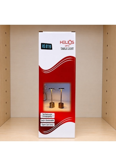 Helıos Opto Table Lıght Şarjlı-dimlenebilir Tek Dokunuşla 3 Fonksiyonlu