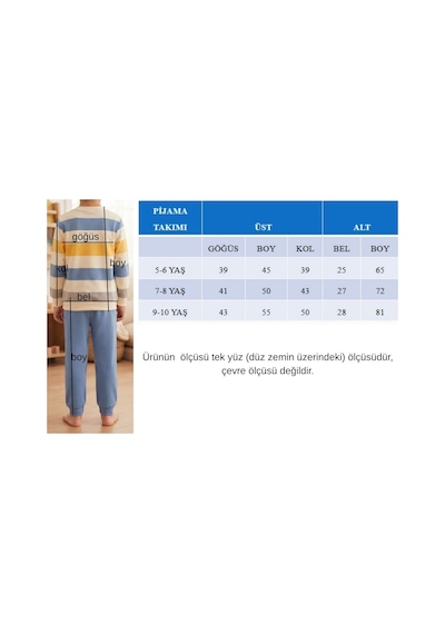 Pina Kids Erkek Çocuk Çizgili Desenli Okul Günlük Eşofman Takımı Esf7036 Mint