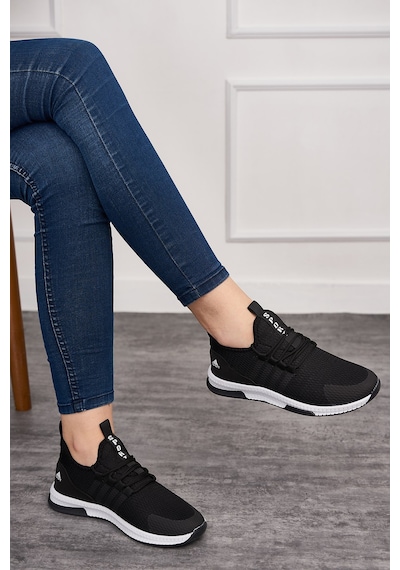 Günlük Unisex Sneaker Nefes Alabilen Triko Bağcıklı Hafif Yürüyüş Esnek Spor Ayakkabı 249 053 Siyah-siyah-beyaz Günlük Unisex Sneaker Nefes Alabilen Triko Bağcıklı Hafif Yürüyüş Esnek Spor Ayakkabı 249 053 Siyah-siyah-beyaz