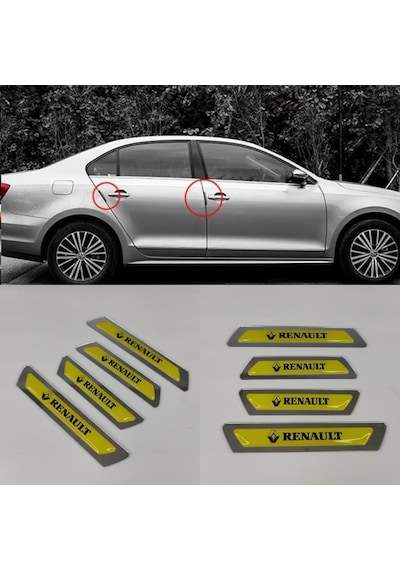 Renault 5 Uyumlu Kapı Eşiği + Kapı Koruyucu