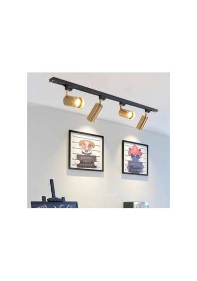Modern 1 Mt 4 Lü Ray Spot Hareketli Aydınlatma Gün Işığı Led Ampullüdür Siyah