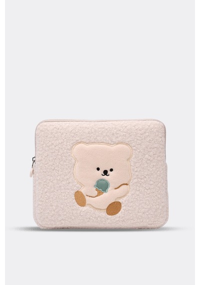 Mussen Teddy Bear Tablet Kılıfı 10 & 11 İnç Uyumlu Bej
