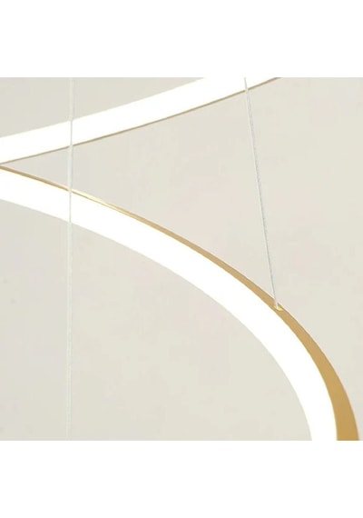 Tugce / 80 Cm / 3 Renk Işık / Sarkıt Avize / 3 Yıl Gara... Gold Sarı