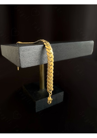 Yassı Model Snake Yılan Gold Çelik Zincir Çocuk Bileklik Metoo Serisi Çok Renkli