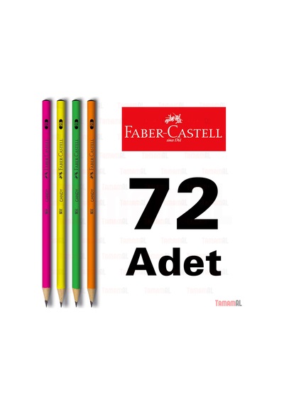 Faber Castell Yuvarlak Kurşun Kalem 72 Adet - 4 Farklı Renk