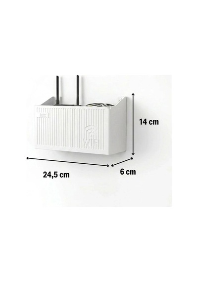 Duvar Tipi Wi-fi Modem Saklama Kutusu Beyaz Kablo Düzenleyici Router Raf Organizer Renkli