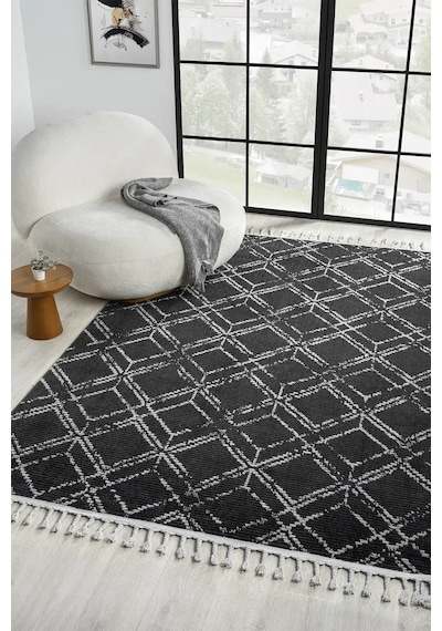 Seyran Halı Puffy 1006 Antrasit Polyester Makine Halısı