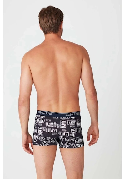 U.S. Polo Assn. Erkek Lacivert Baskılı Tekli Boxer Lacivert