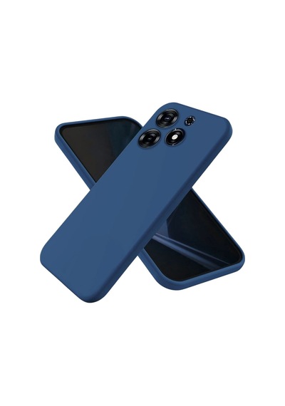 Tecno Spark 10 Pro Uyumlu Silikon Kılıf - Kamera Korumalı Esnek Pastel Renk Kapak - Lacivert