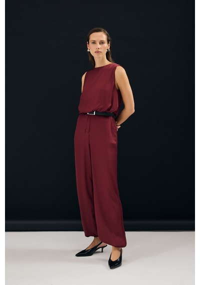 Sateen Colin Pantolon - Bordo-137344
