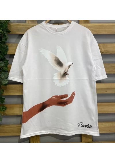 Vexor Dijital Baskılı T-shirt - Beyaz