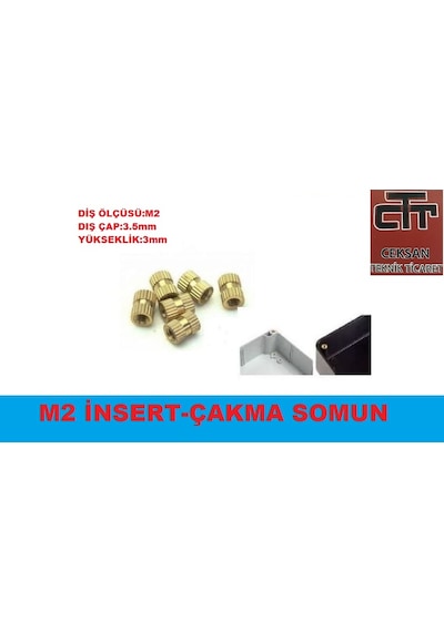 M2X3X3.5 MM Insert Somun-Çakma Somun