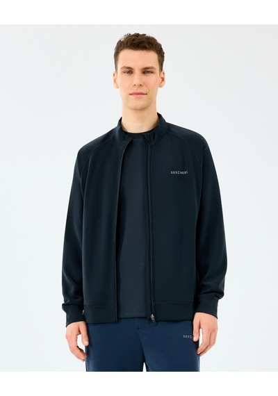 Skechers M Full Zip Regular Turttle Neck Jacket Erkek Siyah Sweatshirt S2510028-3817 Siyah
