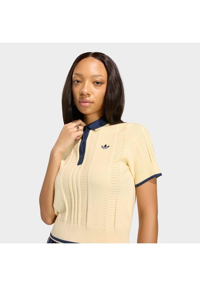 Adidas Cable Knit Cali Kadın Sarı Polo Tişört Kt1862
