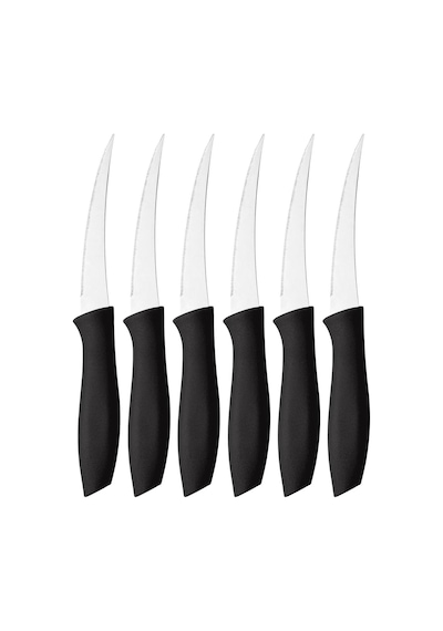 Sebze Ve Meyve Bıçağı, Çelik, Siyah, Lazer Kesim Tırtıklı Uç, 22 Cm, 6 Adet Diğer