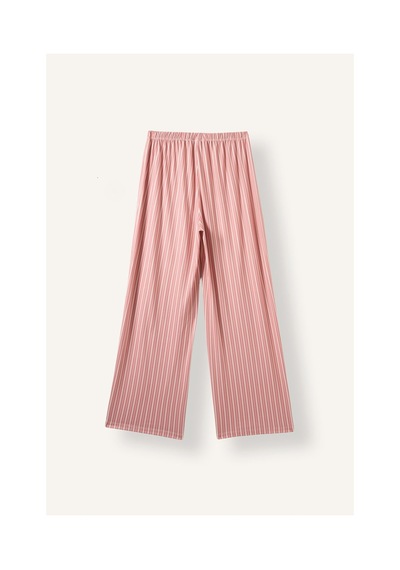 Defacto Regular Fit V Yaka Kısa Kollu Üst Çizgili Geniş Kesim Alt 2li Pijama Takım I5556ax26aubr478 Bordo-br478