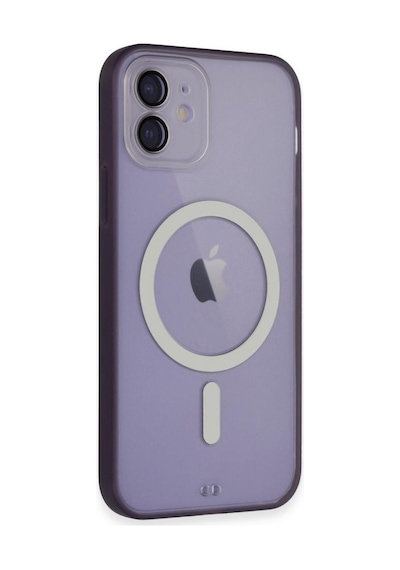 Apple Uyumlu iPhone 11 Kılıf Lensli Magsafe Mat Kenar Renkli Kapak