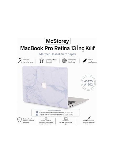 Macbook Pro 13 İnç Kılıf A1425 A1502 Uyumlu Sert Kapak Hard Case Koruyucu Retina 13 Laptop Kılıfı Kristal Mermer Desenli Çizilmeye Dayanıklı İnce Hafif Koruma Kapak Marble 33 Belirtilmemiş