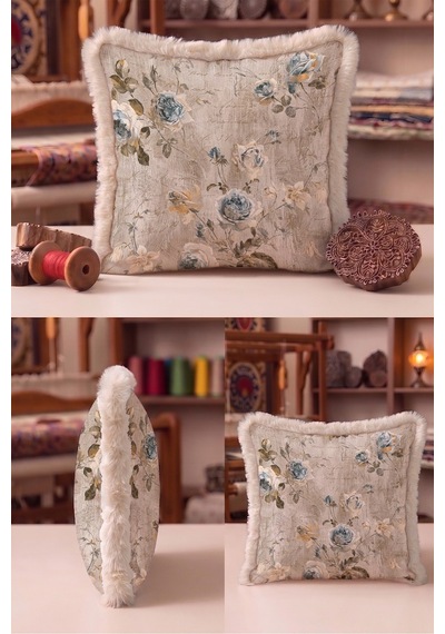 Vintage Çiçek Kadife Saçaklı Yastık Kılıfı-romantik Floral Country Mavi Krem Püsküllü Kırlent Kılıfı Gizli Rota Lime Vintage Çiçek Kadife Saçaklı Yastık Kılıfı-romantik Floral Country Mavi Krem Püsküllü Kırlent Kılıfı Gizli Rota Lime