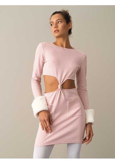 Xint Pembe Slim Fit Pamuklu Elbise 286110