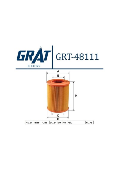GRAT 48111 HAVA FİLTRESİ DAMAS 90- / CARRY SK410 86-