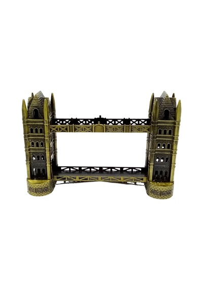 Vintage Metal Londra Köprüsü Tower Bridge Antik Bronz 16 Cm